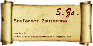 Stefanecz Zsuzsanna névjegykártya