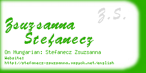 zsuzsanna stefanecz business card